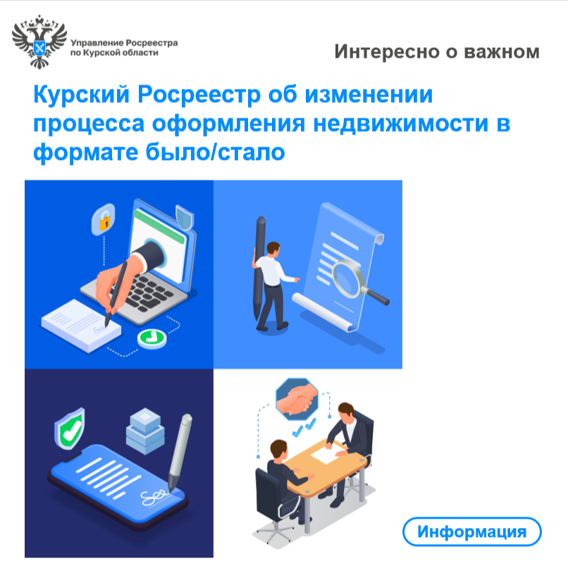 Курский Росреестр об изменении процесса оформления недвижимости в формате было/стало.